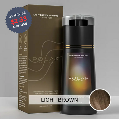 Natural Vegan Semi Permanent Hair Dye Shampoo Kit for Gray Hair, Women & Men (Dark Brown), USA 6.76 Fl Oz.